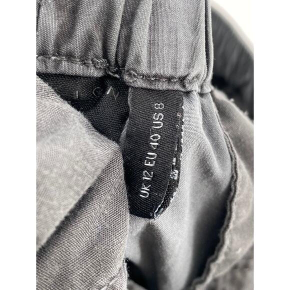 ASOS DESIGN Women's Charcoal Solid Drawstring Pull-On Streetwear Jogger Pant SZ8 - Picture 9 of 11